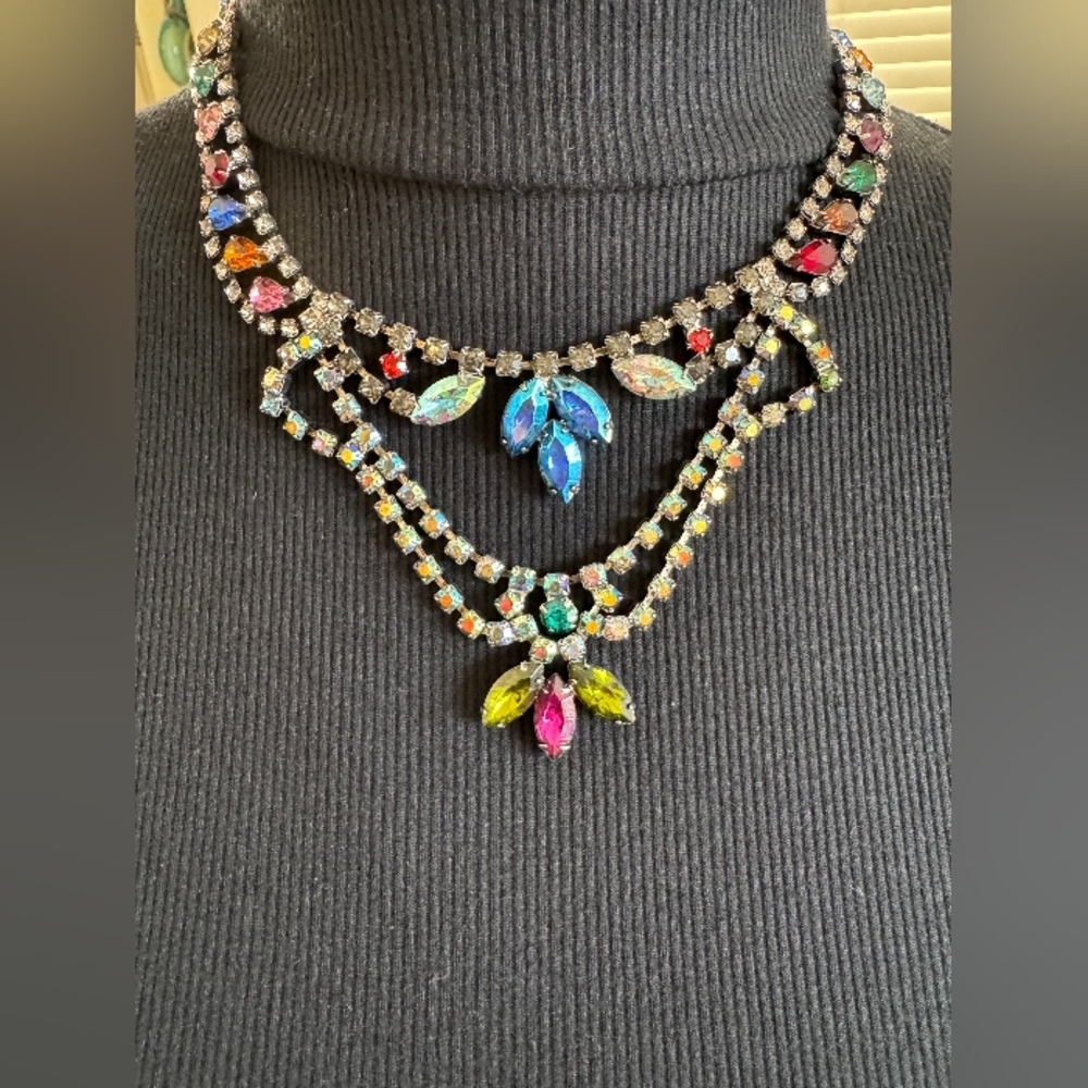 Neiman Marcus Sherman Vibrant Crystal Necklace